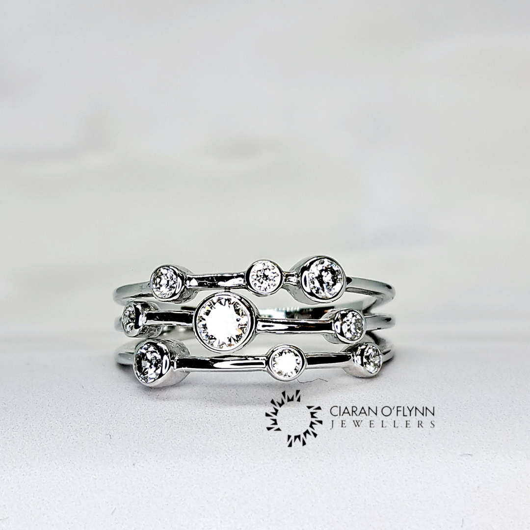 9ct White Gold Diamond Dress Ring – 0.50ct | Ciaran O Flynn
