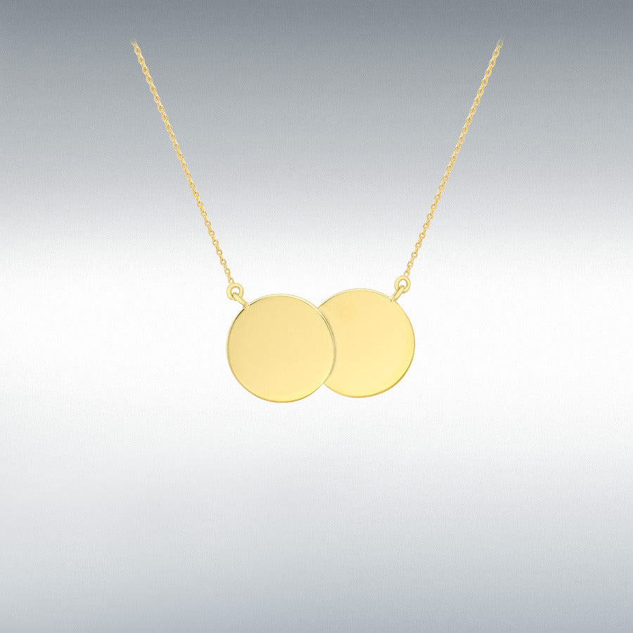 Gold Double Disc Pendant Necklace | Ciaran O Flynn | Dungarvan – Ciaran ...